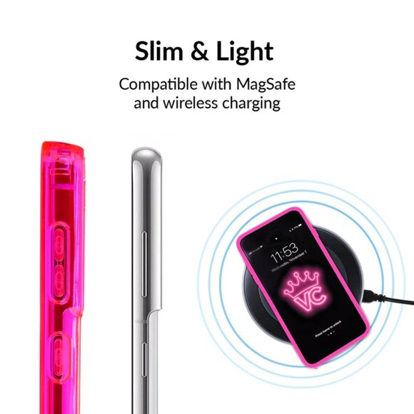 Neon Pink Clear Samsung Galaxy S21 Ultra Case - Picture 8 of 8